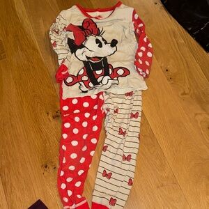 Disney Minnie Mouse Red and Cream Pajama Set